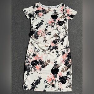 Pink blush floral maternity dress size medium